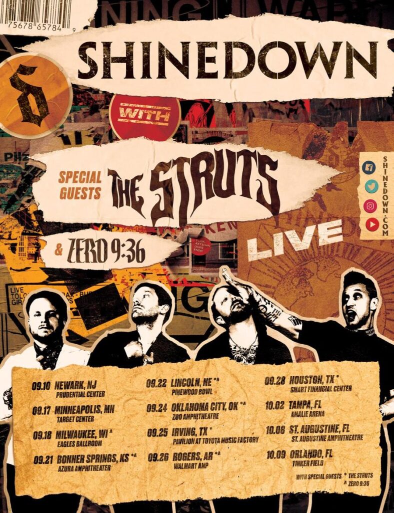 SHINEDOWN ANNOUNCES ADDITIONAL FALL TOUR DATES Detroit Media Magazine